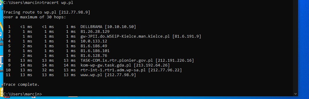 tracert